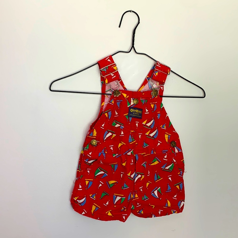 Vintage Oshkosh Sailboat size 2 Short Overalls